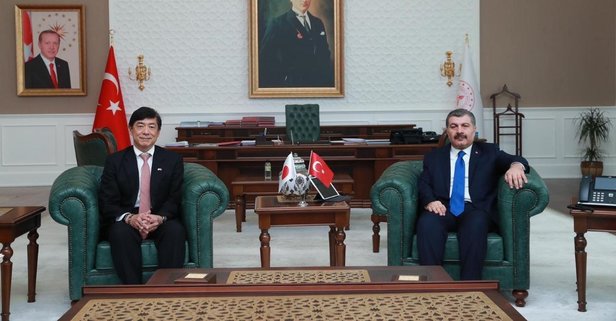 Sağlık Bakanı Koca, Japonya’nın Ankara Büyükelçisi  Miyajima bir araya geldi