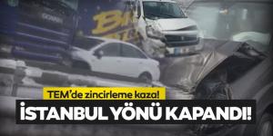TIR kazası! İstanbul yönü trafiğe kapandı!