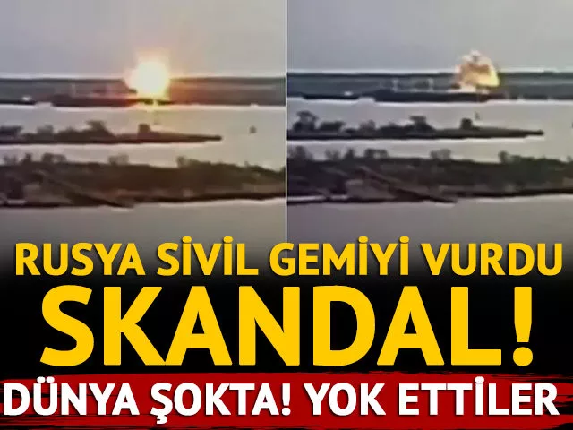 Sivil gemiyi füze ile vurdular! Rusya’nın Mariupol kuşatmasında şok görüntüler…