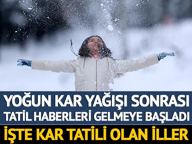 Yoğun kar yağışı sonrası okullar tatil edildi!