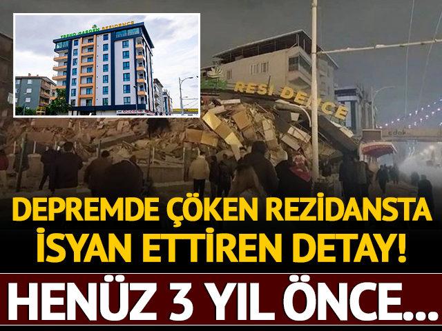 Malatya’da depremde çöken rezidansta isyan ettiren detay!