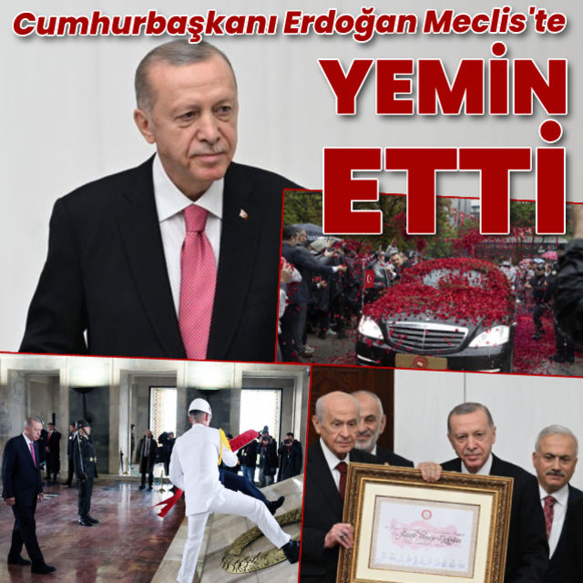 Cumhurbaşkanı Erdoğan Meclis’te yemin etti